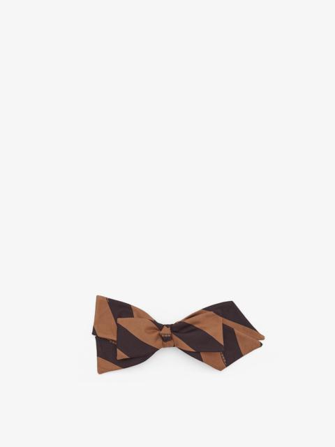 FENDI Brown twill hair clip