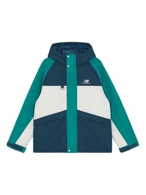 New Balance Color Block Windbreaker 'Teal White Aqua' AMJ13330-NML