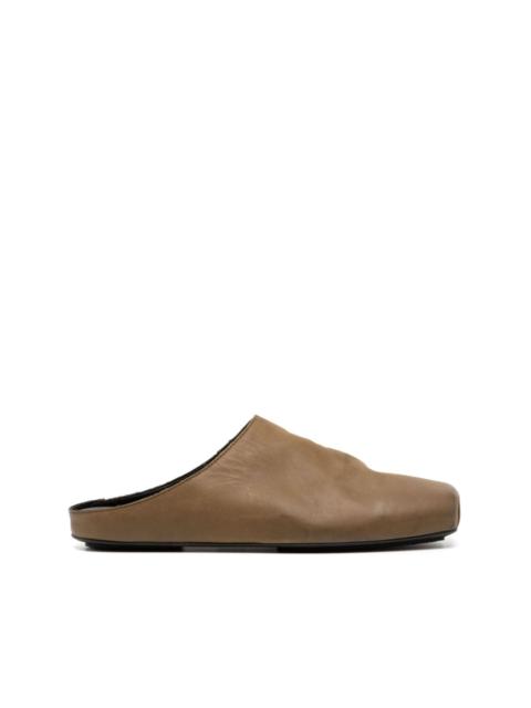 UMA WANG square-toe leather mules