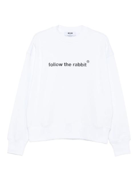 MSGM ribbed-trim sweatshirt