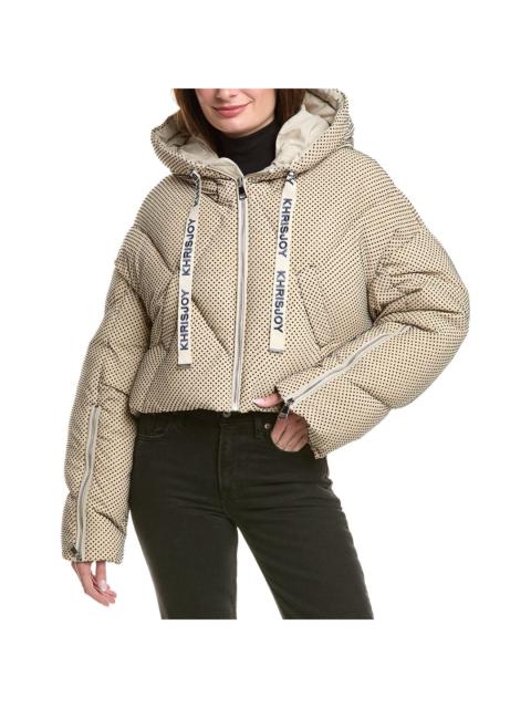 Khrisjoy KHRISJOY Khris Rhinestone Crop Puffer Down Jacket