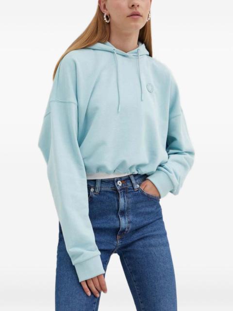 HUGO drawstring logo patch hoodie