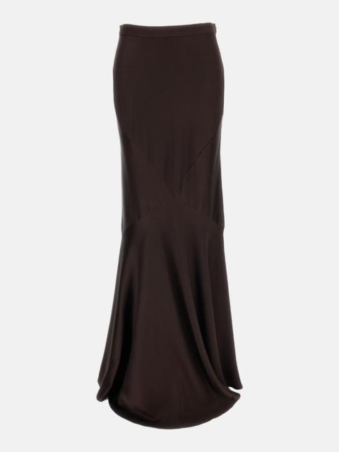 Max Mara Studio Long Envers Satin Skirt