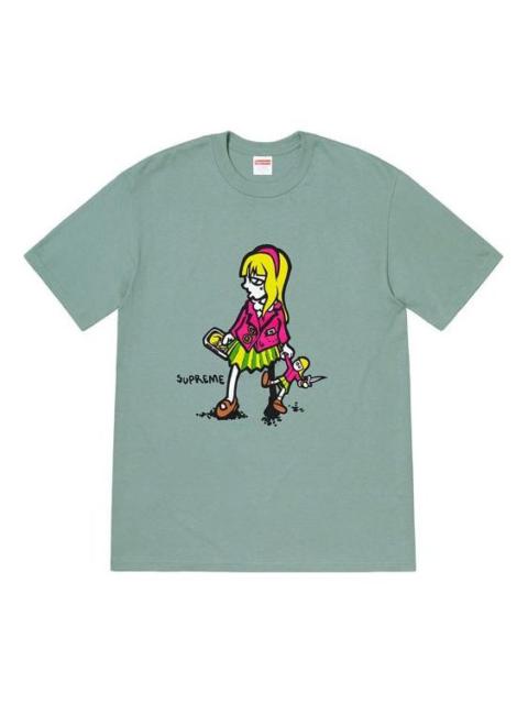 Supreme Supreme SS19 Suzie Switchblade DarkSage Tee 'Blue Grey' SUP-SS19-725