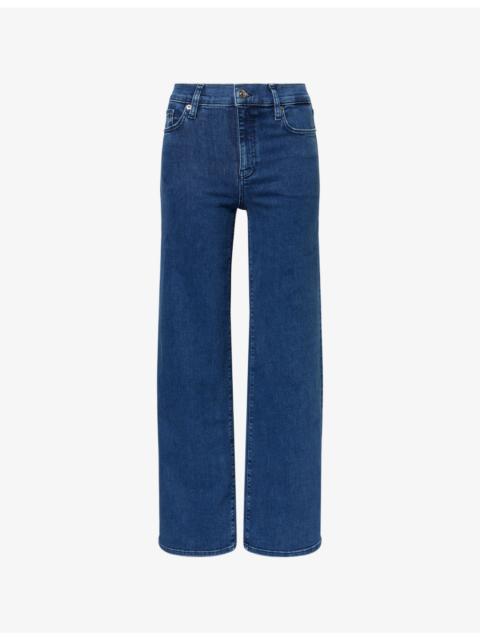 FRAME Le Slim Palazzo Wide-Leg Stretch-Denim Blend Jeans