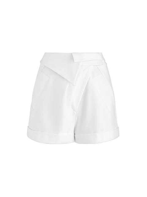 Alice + Olivia CHAD ASYMMETRIC CUFFED CARGO SHORT