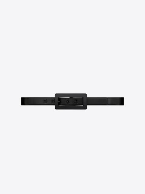 SAINT LAURENT rectangular buckle belt in smooth leather
