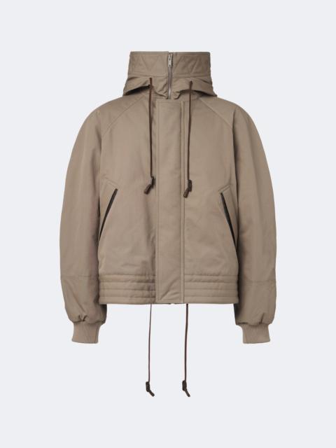 Bottega Veneta Leather-trimmed cotton canvas jacket