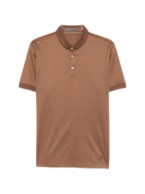 CORNELIANI button-fastening short-sleeve polo shirt