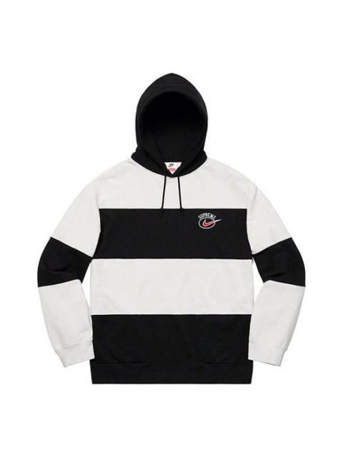 Supreme Supreme SS19 x Nike Stripe Hooded Sweatshirt 'Black' SUP-SS19-10152