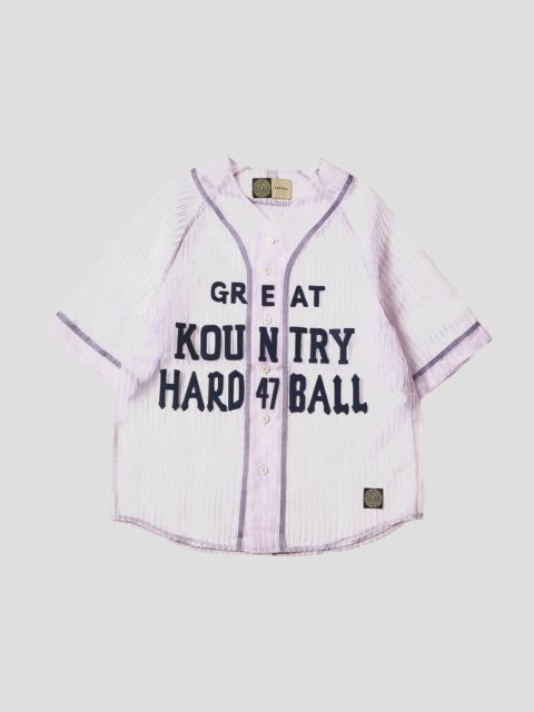 SEE-THROUGH STRIPE BASEBALL SHIRT