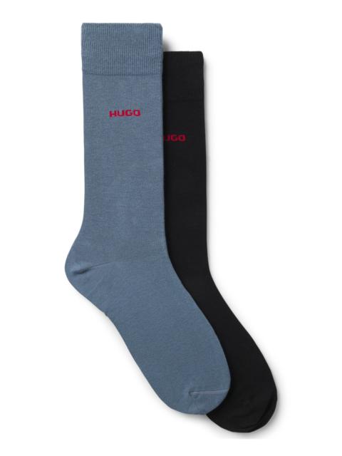 HUGO TWO-PACK OF LOGO SOCKS IN A REGULAR LENGTH