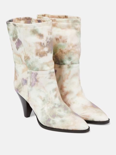 Rouxa printed canvas ankle boots