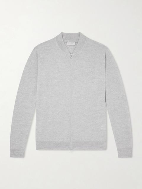 JOHN SMEDLEY 16.Singular Merino Wool Zip-Up Cardigan