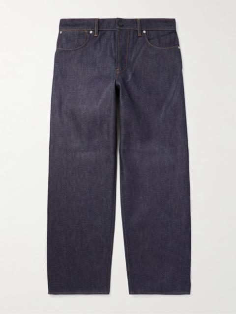 Stone Island Denim Research Straight-Leg Logo-Appliquéd Organic Jeans