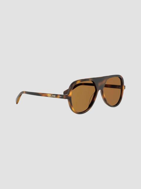 CELINE Men's Défilé Pilot Sunglasses - Brown