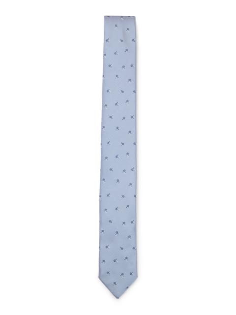 BOSS SILK-BLEND TIE WITH JACQUARD PATTERN
