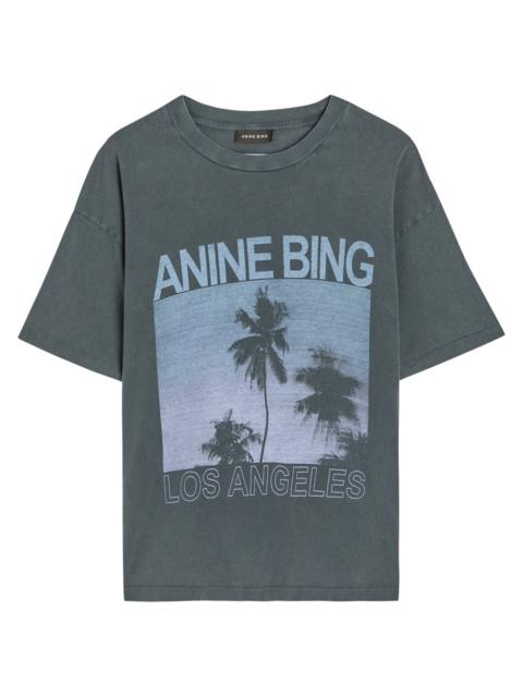 ANINE BING Anine Bing Palms Printed Cotton T-shirt