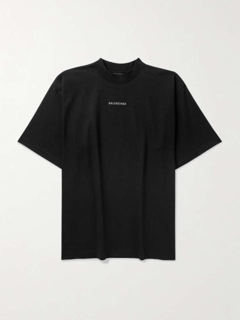 BALENCIAGA Logo-Print Cotton-Jersey T-Shirt