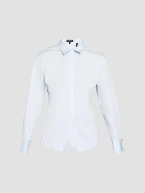 Theory Women's Tailored Cutaway Shirt - Cool Fog