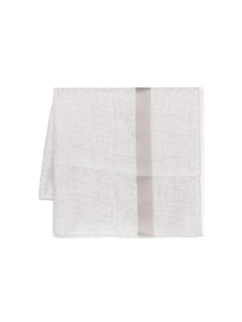 logo-jacquard scarf