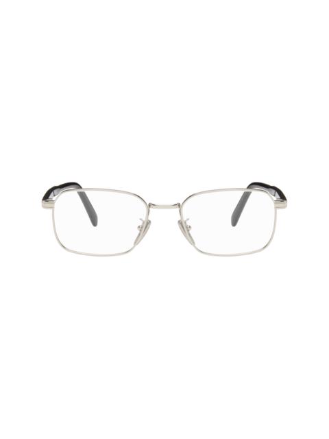 Prada Silver & Black Square Glasses