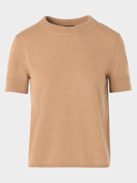 AKRIS Cashmere Short Sleeve Knit Sweater