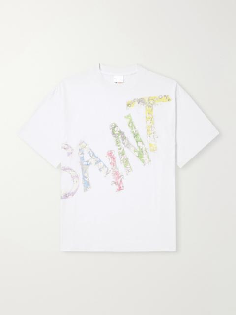 SAINT M×××××× Coco Star Sims Distressed Printed Cotton-Jersey T-Shirt