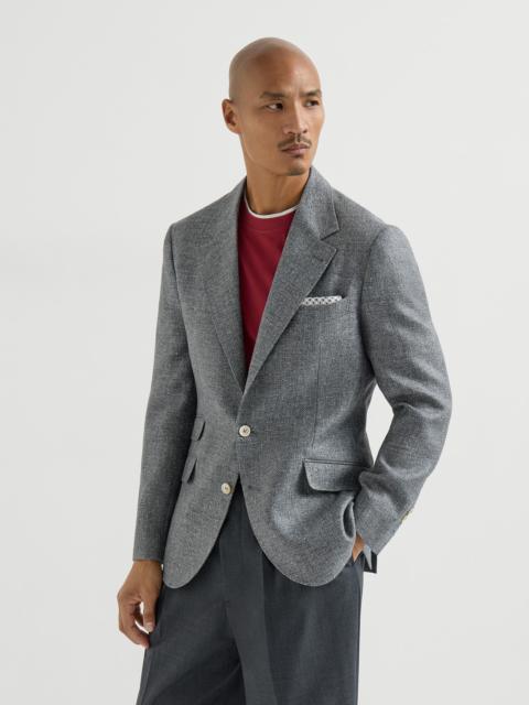 Brunello Cucinelli Silk, linen and wool hopsack deconstructed Cavallo blazer