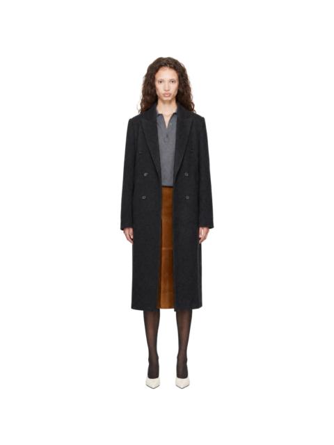 Loulou de Saison Gray ROSCO Double Breasted Long Coat