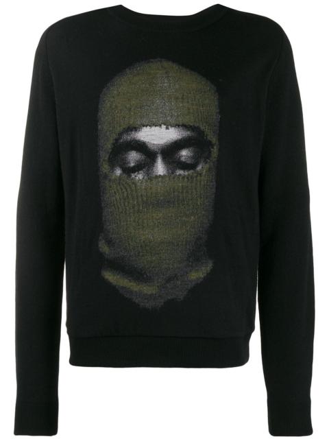 ih nom uh nit balaclava print sweatshirt