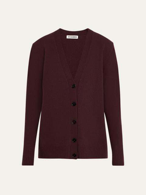 Jil Sander Button-Front Wool Cardigan