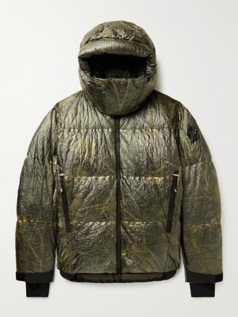 Moncler Grenoble Darry Printed Quilted Dyneema Crinkled Hooded Down Ski Jacket