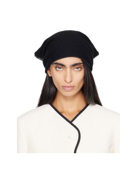 Valentino Black Knitted Cashmere Head Scarf