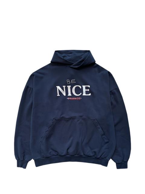 BALENCIAGA printed distressed hoodie