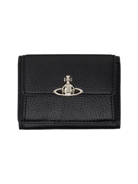 Vivienne Westwood Black Small Flap Purse Wallet
