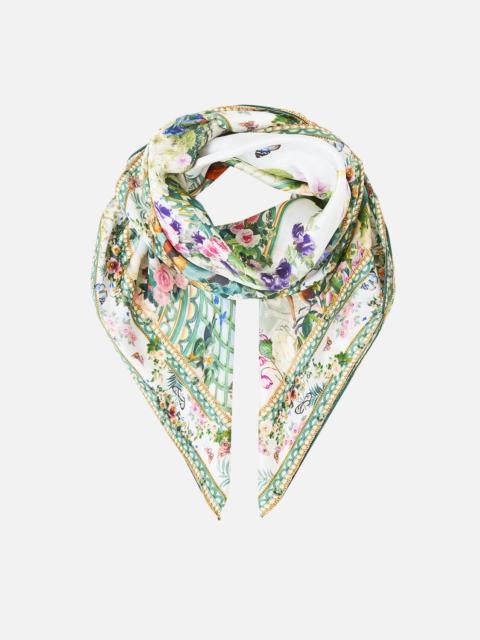 CAMILLA LARGE CRYSTALLED SILK SQUARE SCARF ART FOR THE EMPRESS
