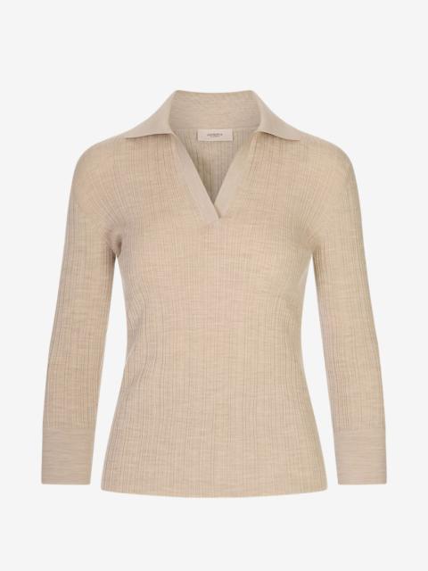 AGNONA ribbed-knit buttoned-cuff sweater