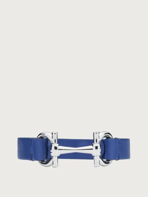 FERRAGAMO LEATHER HORSE BIT BRACELET