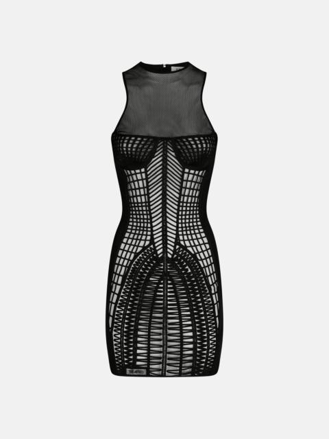 THE ATTICO BLACK MINI DRESS