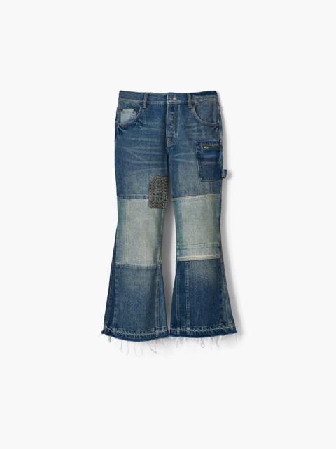 Marc Jacobs PATCHWORK DENIM CROPPED FLARE JEAN