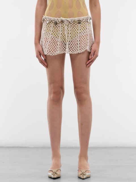 RUI Vapor Hand-Crochet Shell Skirt