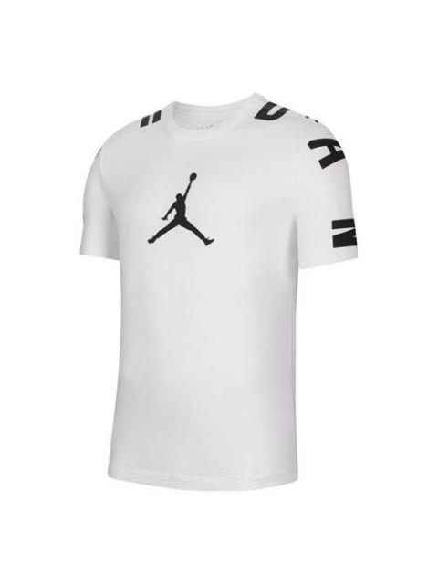 Jordan Air Jordan Casual Sports Round Neck Pullover Short Sleeve White CZ2490-100