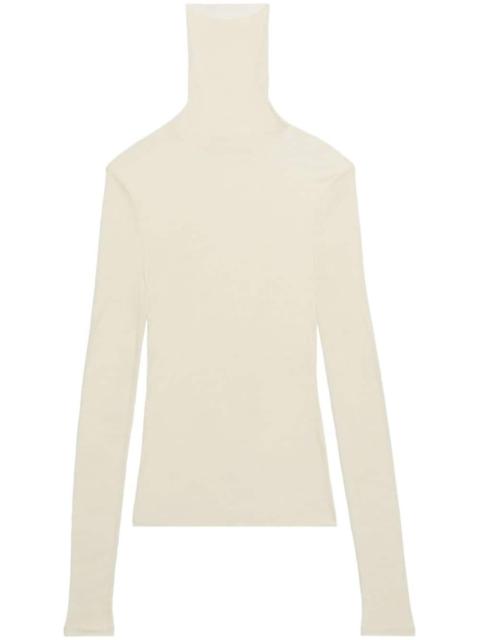 AMI Paris ribbed roll-neck top