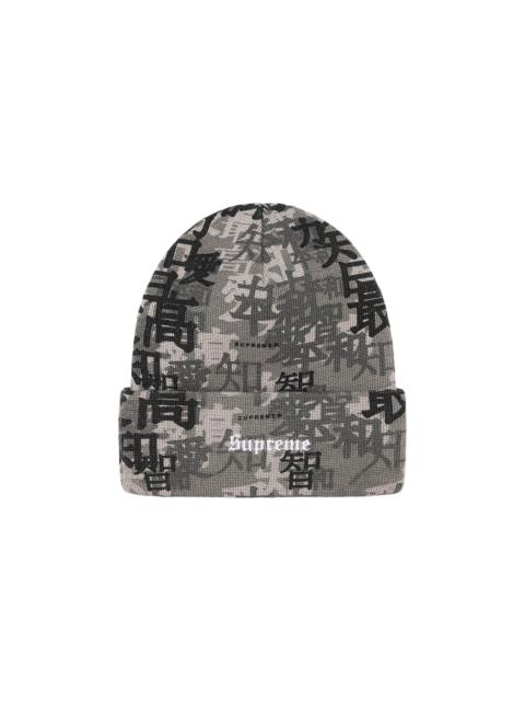 Supreme Kanji Camo Beanie 'Black'