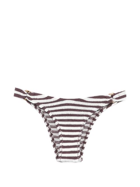 bond-eye striped bikini bottoms