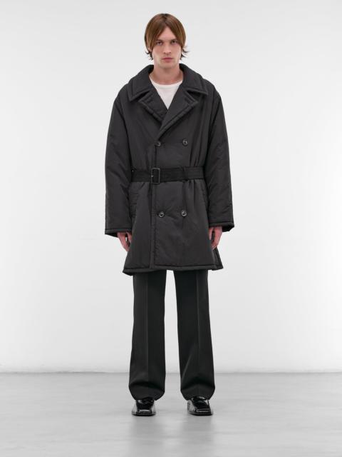 Maison Margiela Black Nylon Caban Padded Coat