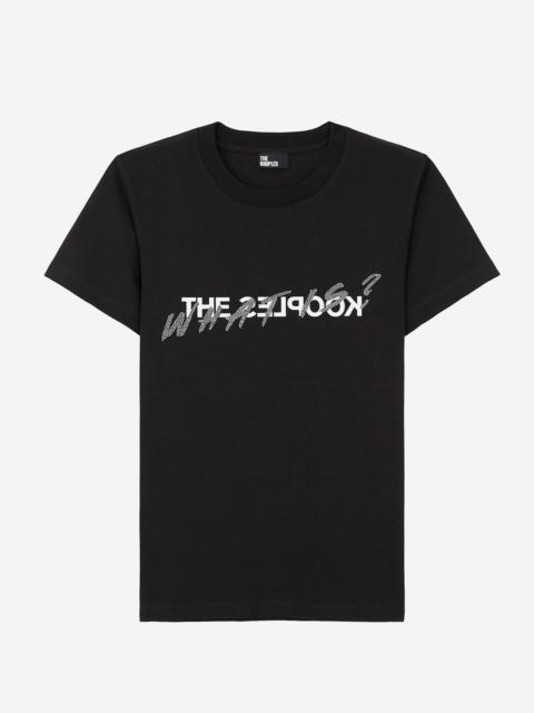 The Kooples WHAT IS T-SHIRT WITH BLACK RHINESTONES
