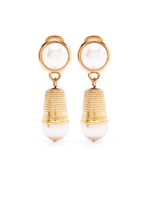 Moschino Thimble clip-on earrings