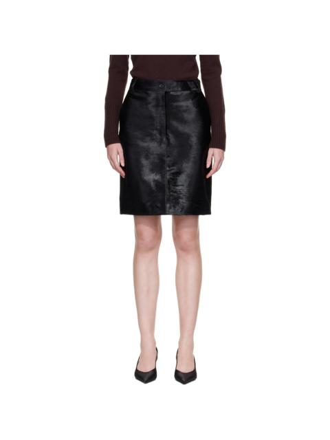 courrèges Black Stretch Tailoring Miniskirt